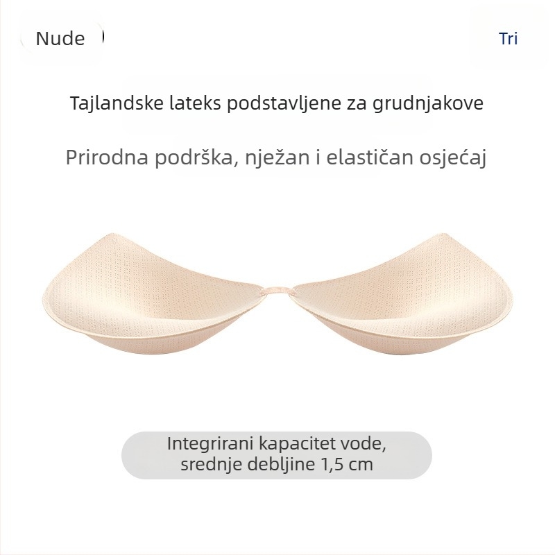 Tanki latex jastučići za grudi za kupaći kostim i sportski grudnjak, podizanje malog poprsja, umetci u čašice oblika kapljice vode