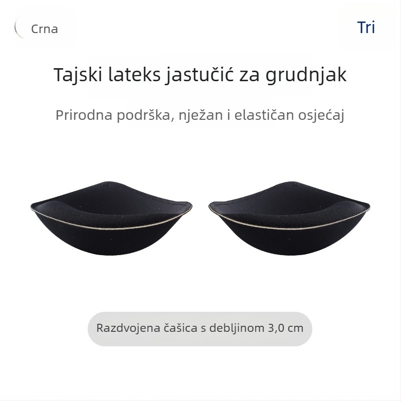Tanki latex jastučići za grudi za kupaći kostim i sportski grudnjak, podizanje malog poprsja, umetci u čašice oblika kapljice vode