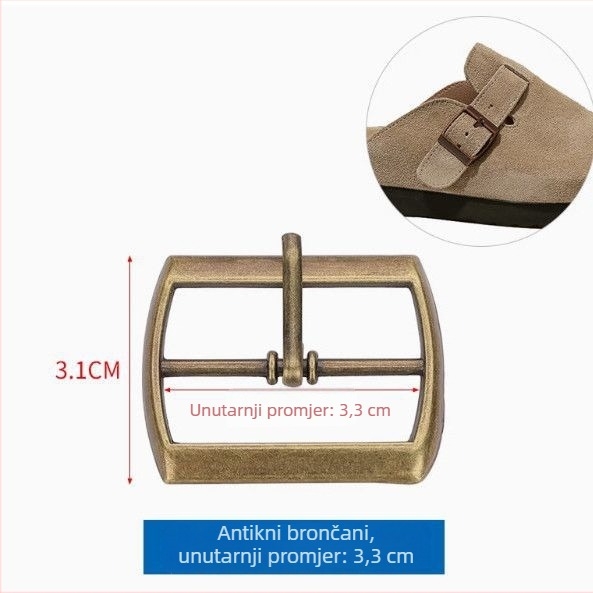 Metalna kopča za cipele, kvadratna kopča, unisex, trostupanjska kopča