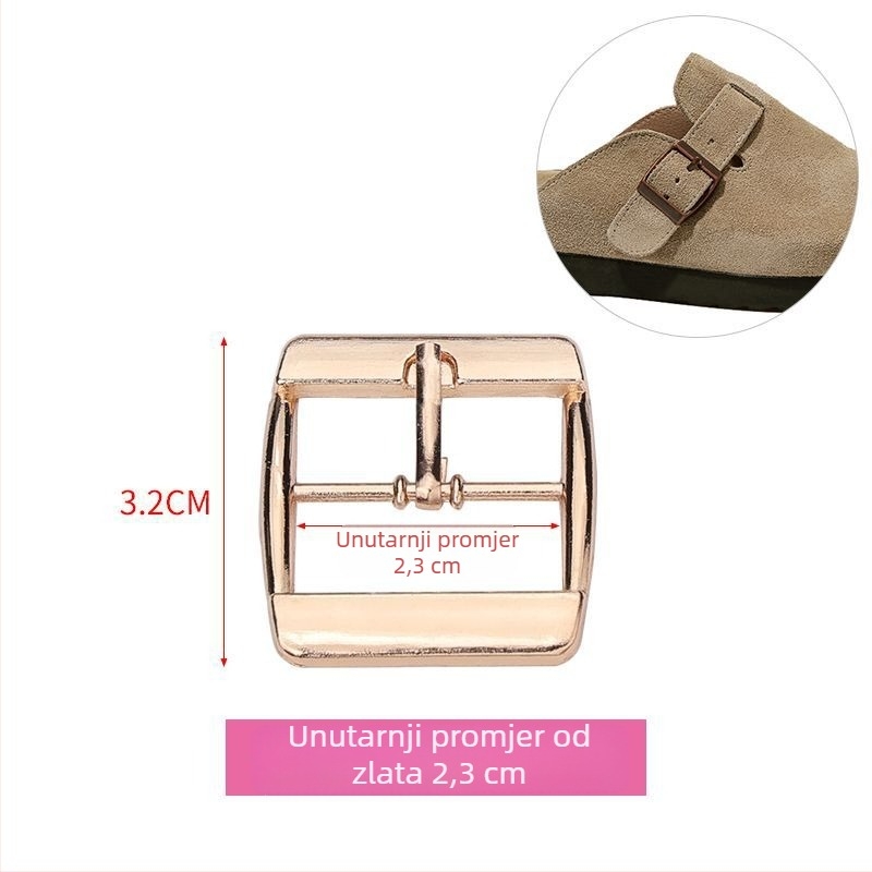 Metalna kopča za cipele, kvadratna kopča, unisex, trostupanjska kopča