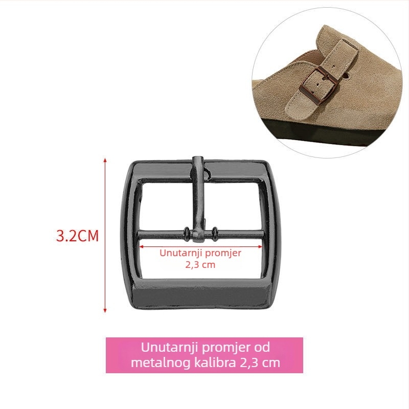 Metalna kopča za cipele, kvadratna kopča, unisex, trostupanjska kopča