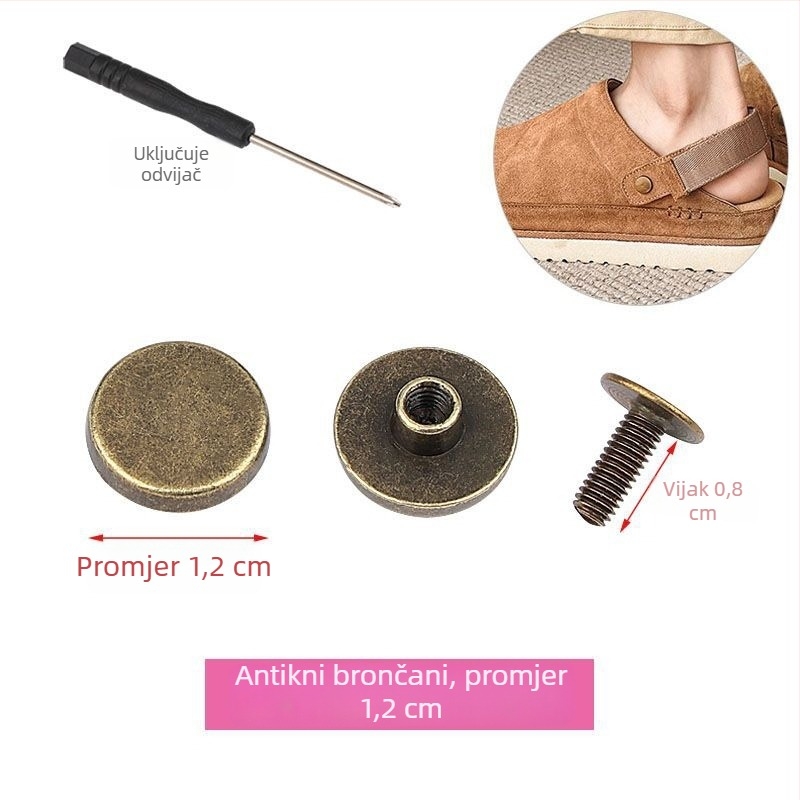 Metalna kopča za cipele, kvadratna kopča, unisex, trostupanjska kopča