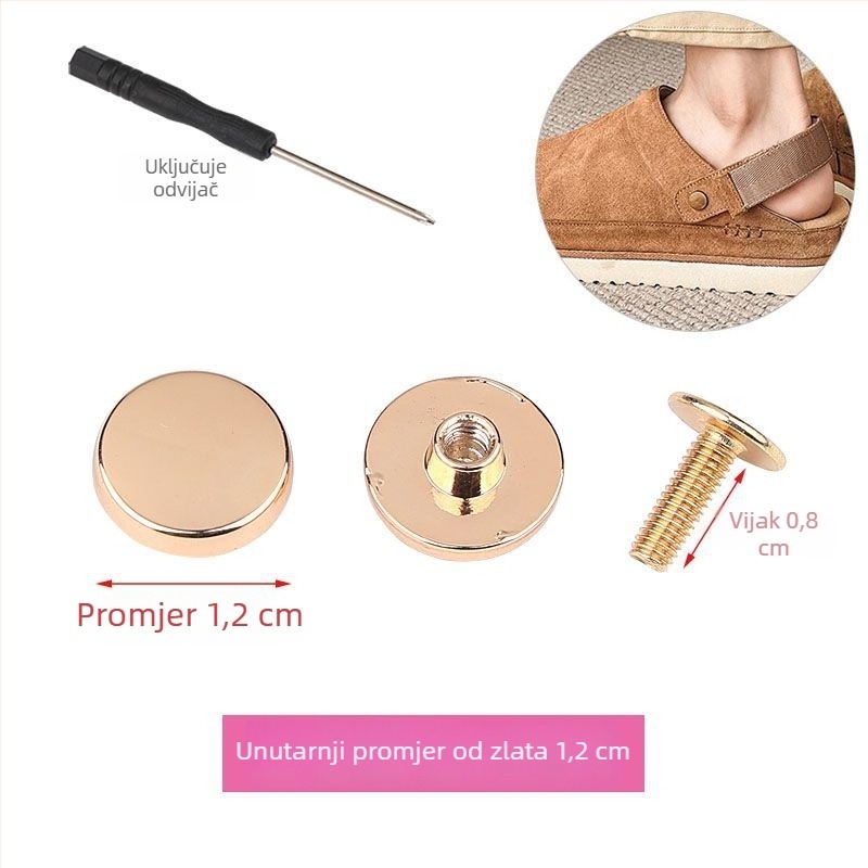 Metalna kopča za cipele, kvadratna kopča, unisex, trostupanjska kopča