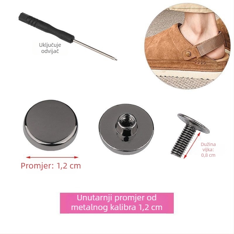 Metalna kopča za cipele, kvadratna kopča, unisex, trostupanjska kopča