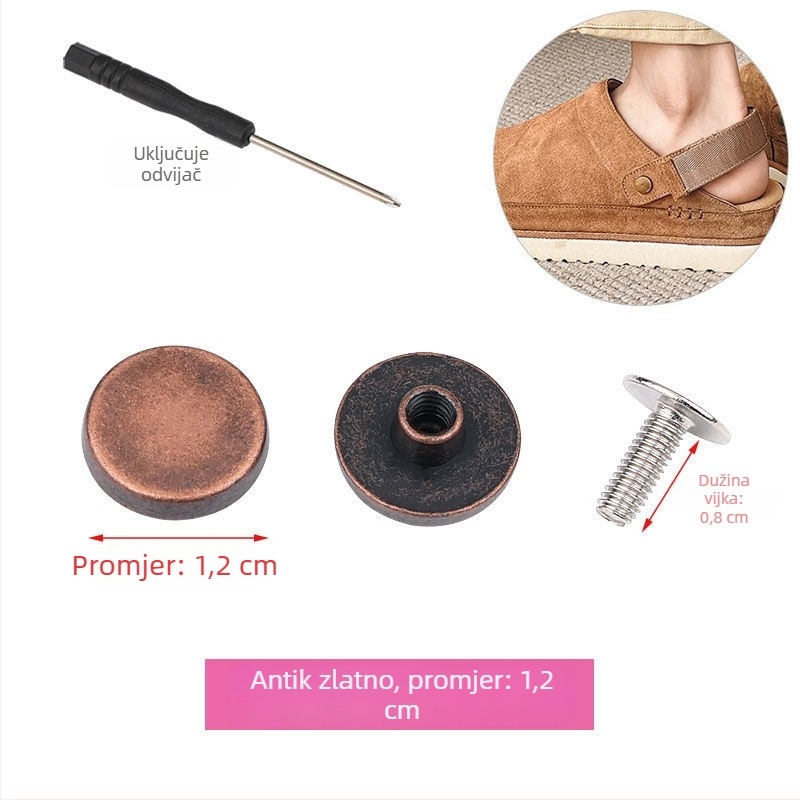 Metalna kopča za cipele, kvadratna kopča, unisex, trostupanjska kopča