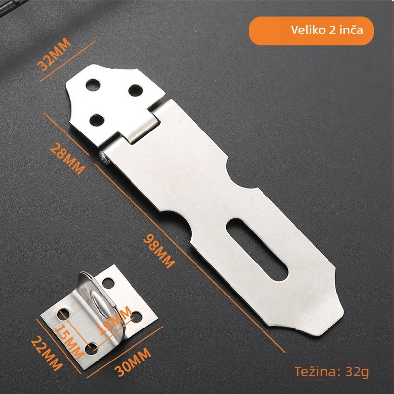 Ploca zaključavanja od nehrđajućeg čelika, model 06 Lock Card, za ladice, ormane, drvene kutije, prozore i vrata, završna obrada wire-drawing, moderan minimalistizam