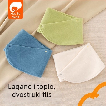 Dječji šal od polar flisa, japansko-korejski stil, jednofarban uzorak, topao za jesen i zimu