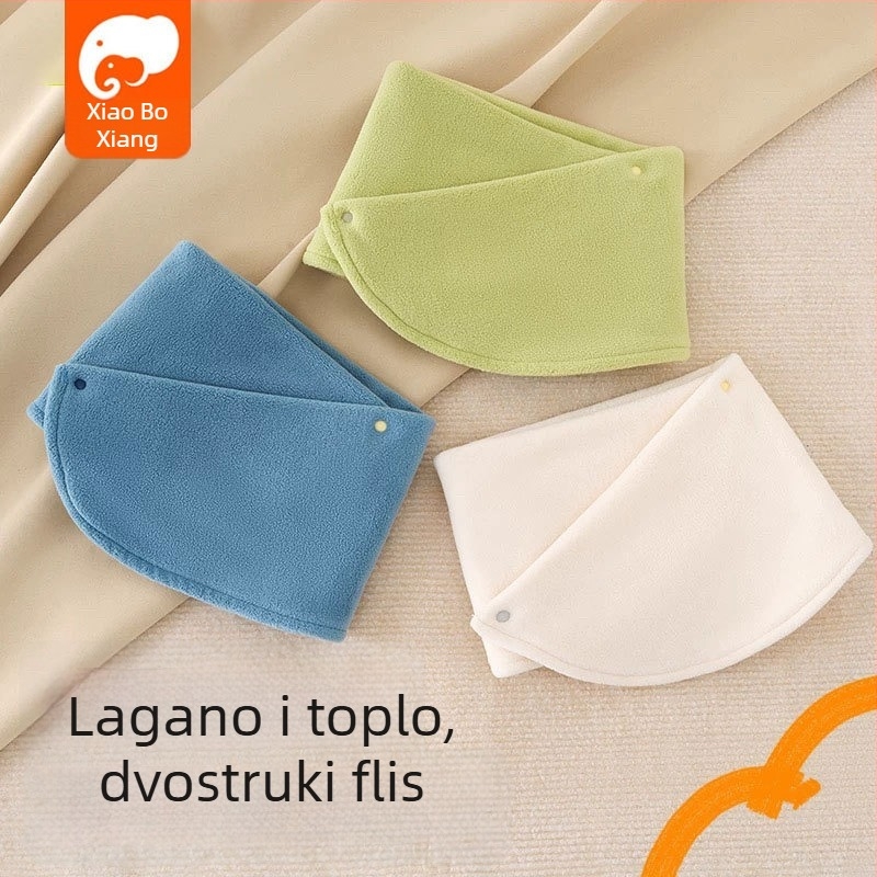 Dječji šal od polar flisa, japansko-korejski stil, jednofarban uzorak, topao za jesen i zimu
