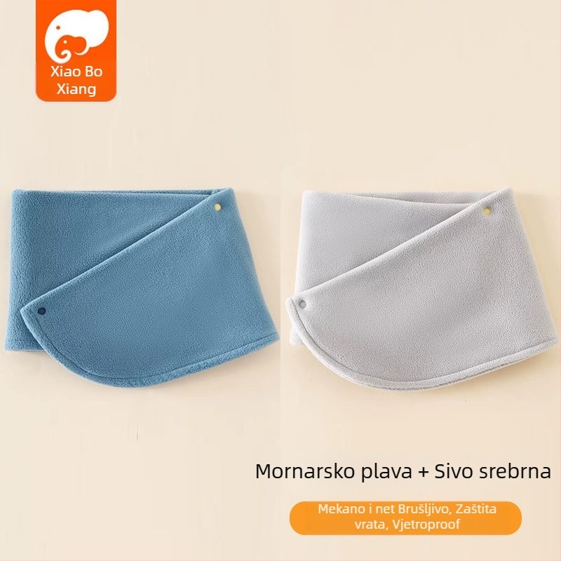Dječji šal od polar flisa, japansko-korejski stil, jednofarban uzorak, topao za jesen i zimu