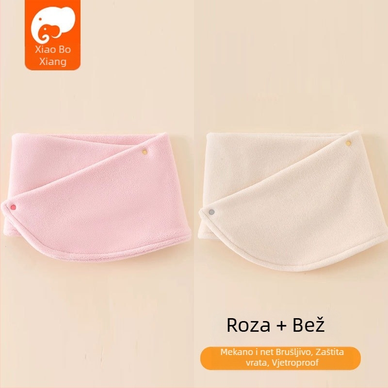 Dječji šal od polar flisa, japansko-korejski stil, jednofarban uzorak, topao za jesen i zimu