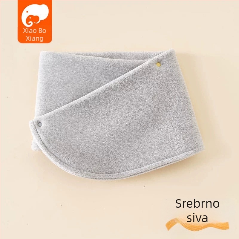 Dječji šal od polar flisa, japansko-korejski stil, jednofarban uzorak, topao za jesen i zimu