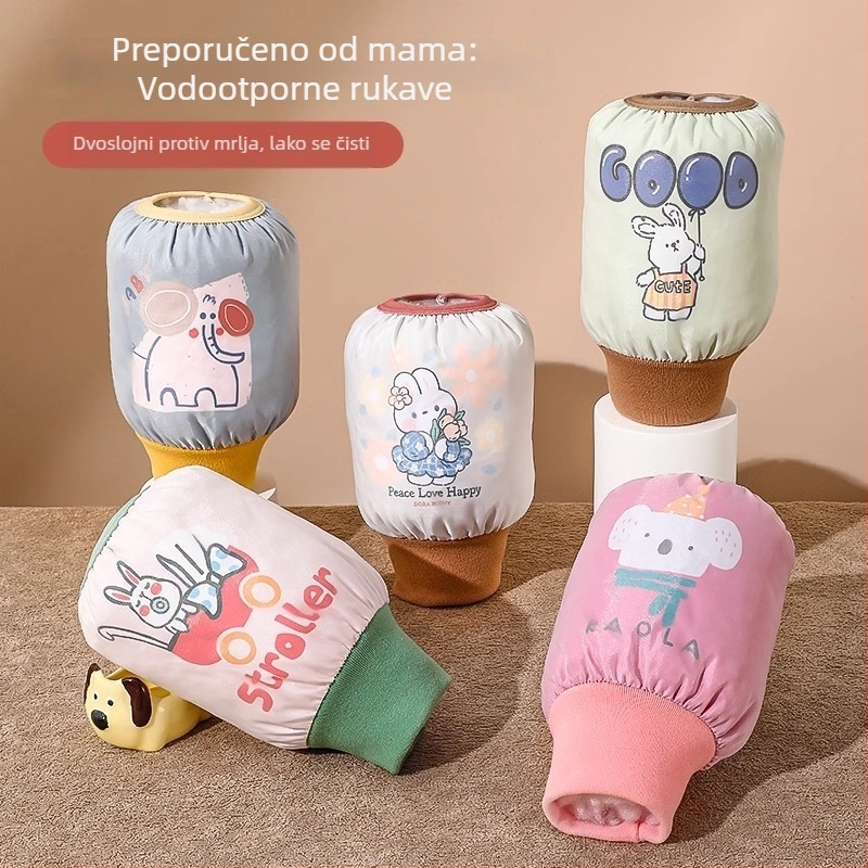 Dječje rukave za jesen-zimu, kašmir, izvezeni crtani motiv, unisex