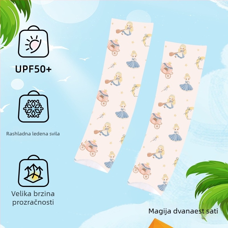 Dječji UV zaštitni rukavi, prozračni, s karikaturnim uzorkom, za dob 1–13 godina