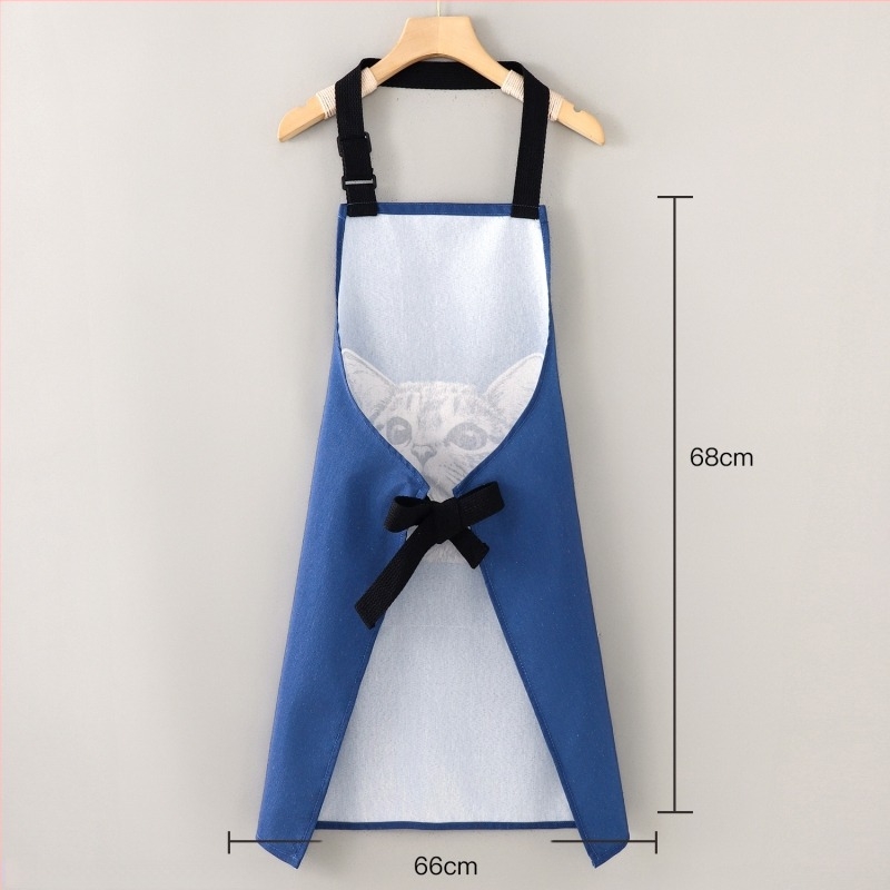 Bez rukava platnena kuhinjska pregača za kuhinju i catering – prozračna, otporna na prljanje, motiv crtić