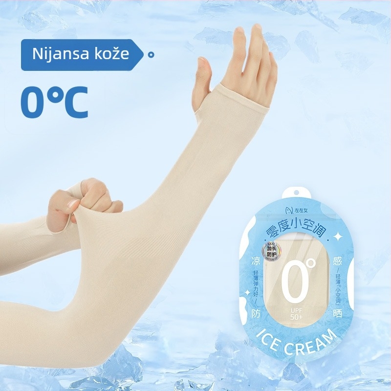 Ženski rukavi za zaštitu od sunca za vanjsku biciklistiku – hlađenje Ice Silk, UV zaštita, najlonska tkanina 81-95%