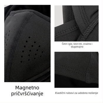 Magnetska maska za lice za skijanje s UV zaštitom, vodootporna tkanina, flis podstava, unisex