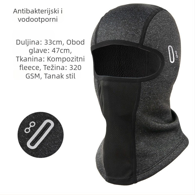 Magnetska maska za lice za skijanje s UV zaštitom, vodootporna tkanina, flis podstava, unisex