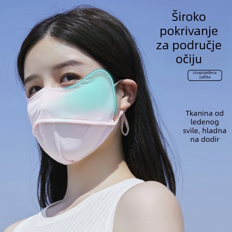 ACRUNU Maska za lice cijelog lica UV zaštita za vožnju i vanjsku biciklizam – brzo sušenje, prozračna, najlon materijal, UPF 40+, ultra lagana
