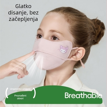 Dječja ljetna maska za lice s UV zaštitom, prozračna, lagana, nylon ice silk materijal, za djecu 3–8 godina