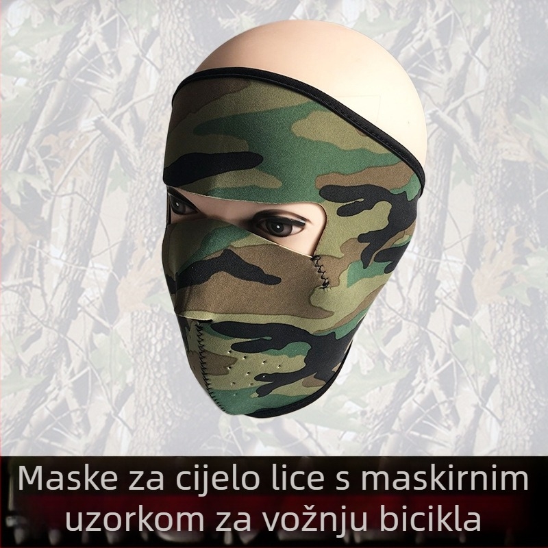 Maska za vožnju s vjetroodpornim dizajnom, potisk lubanje, 58 g, SBR kompozit, unisex