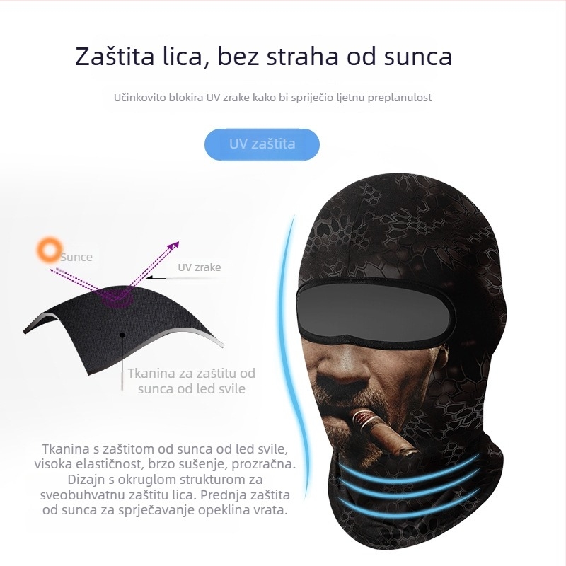 Maska za vožnju biciklom, unisex (Materijal: poliester / ice silk; Značka: Time bird)