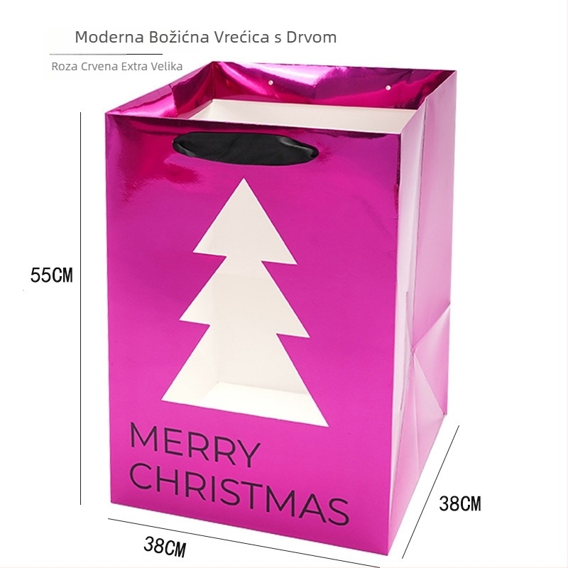 Velika božićna tote torba od papira — drugi stil, poklon pakiranje