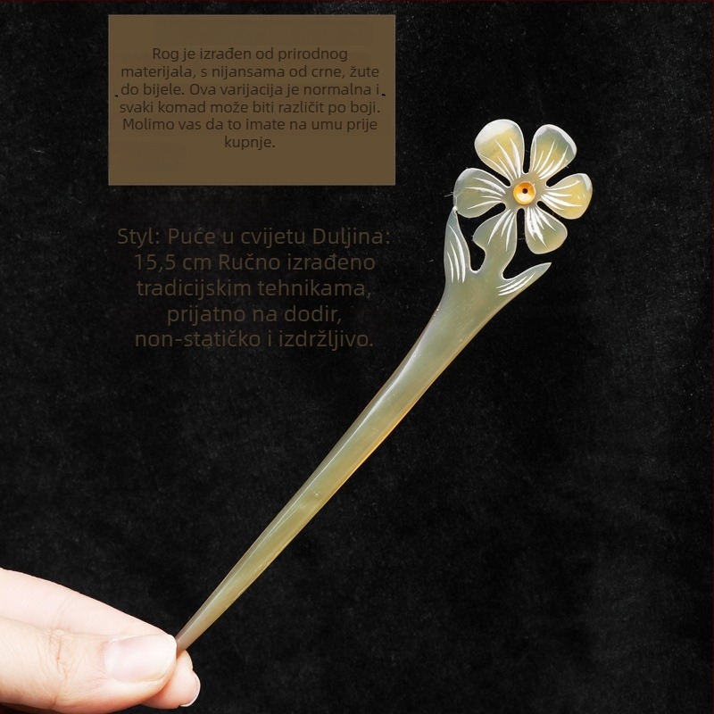 Klip za kosu - Materijal: roga; Stil: antički; Oblik: valovit; Marka: Wanyue Decoration Home; Prilagodba: dostupna (Materijal: roga; Stil: antički; Oblik: valovit; Marka: Wanyue Decoration Home; Prilagodba: dostupna)