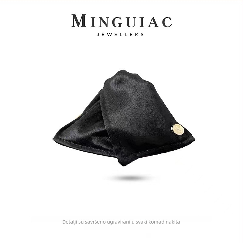 Satenska trokutasta kopča za kosu za žene, ručna izrada, proljeće 2025