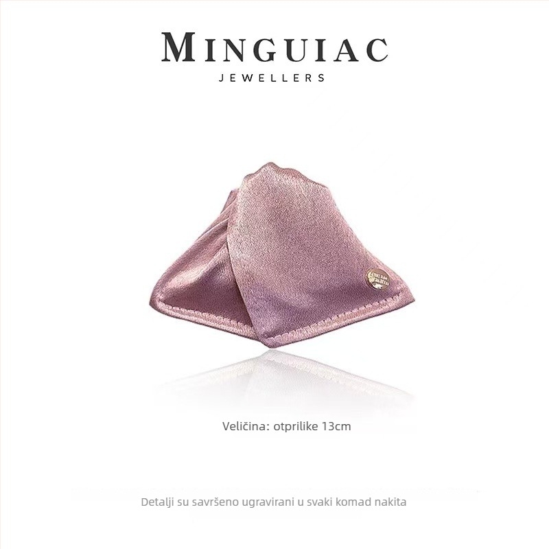 Satenska trokutasta kopča za kosu za žene, ručna izrada, proljeće 2025