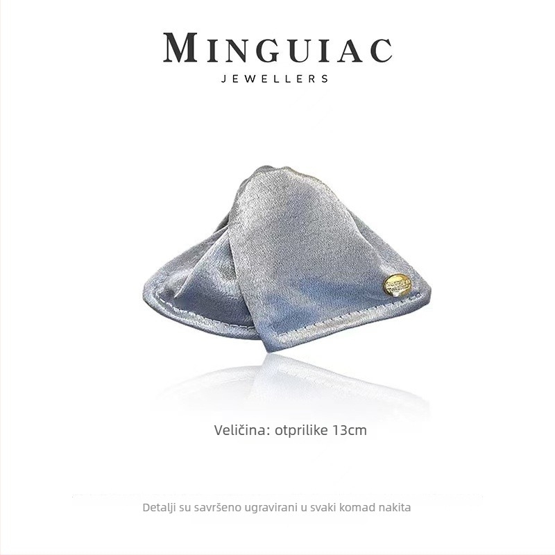 Satenska trokutasta kopča za kosu za žene, ručna izrada, proljeće 2025