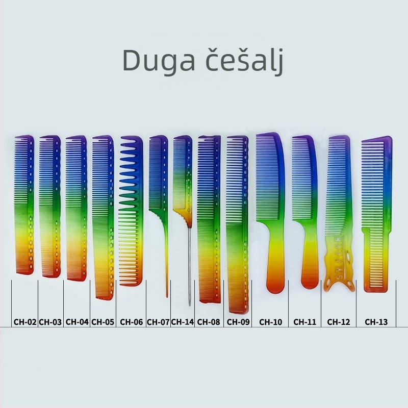Frizerski češalj s oštrim repom, plastični, za opću upotrebu