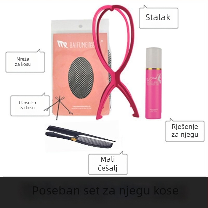 Muška perika s repom vuka, japanski samuraj stil, srednje do duga kosa, potpuna pokrivenost glave, vlakna visoke temperature, nije za bojanje ili trajnu