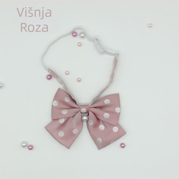 Leptir-mašna s točkastim uzorkom, jacquard umjetna koža, podstava od poliestera