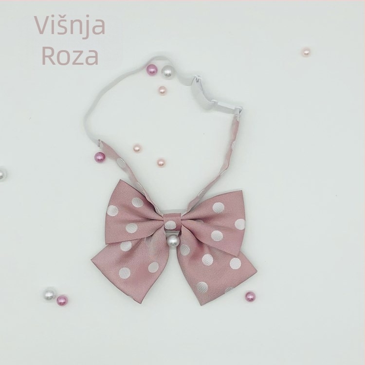 Leptir-mašna s točkastim uzorkom, jacquard umjetna koža, podstava od poliestera