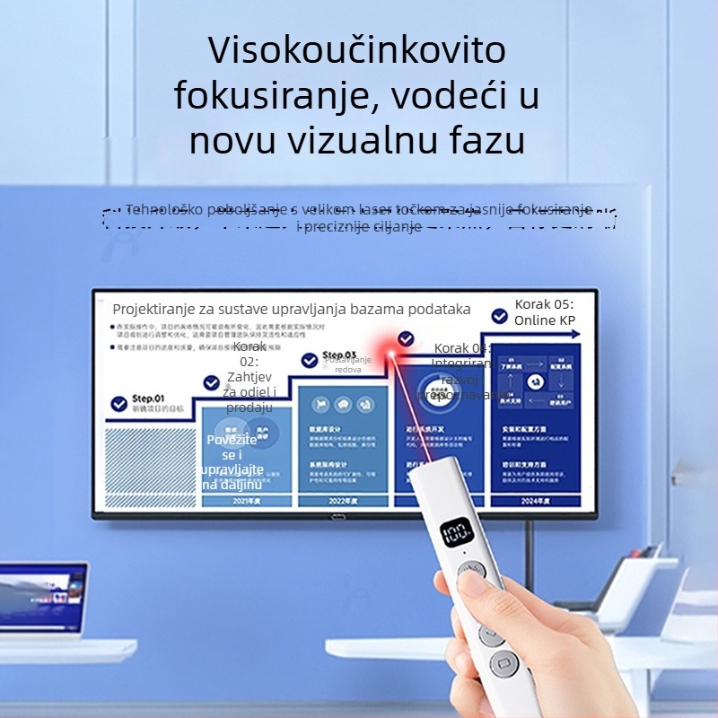 Distančni laserski pokazivač za prebacivanje stranica PPT-a i ploče s digitalnim teleskopskim pokazivačem