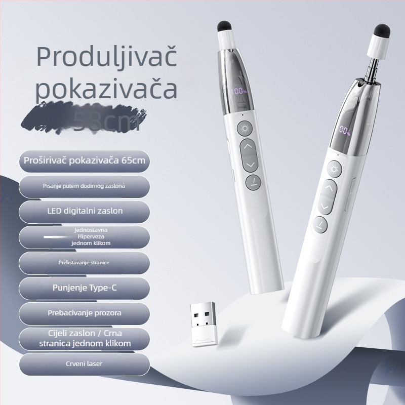 Distančni laserski pokazivač za prebacivanje stranica PPT-a i ploče s digitalnim teleskopskim pokazivačem