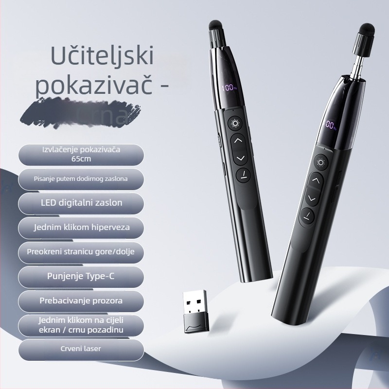 Distančni laserski pokazivač za prebacivanje stranica PPT-a i ploče s digitalnim teleskopskim pokazivačem