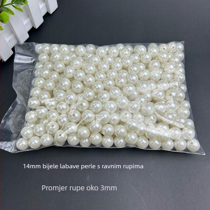 Labave perle od plastike/smole – pečene obojene, kružno perforirane perle