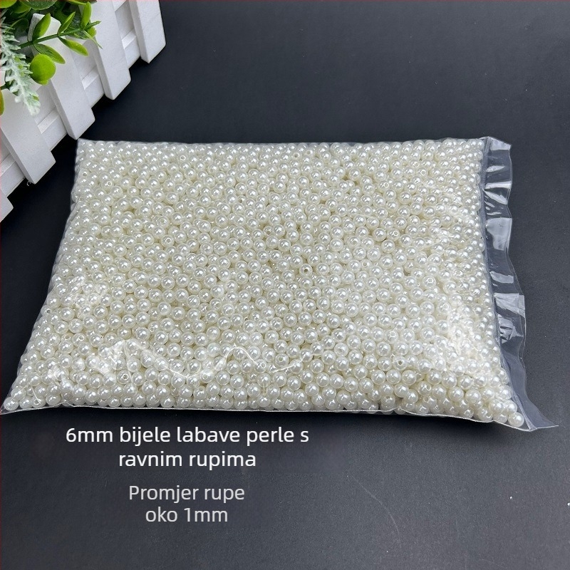 Labave perle od plastike/smole – pečene obojene, kružno perforirane perle