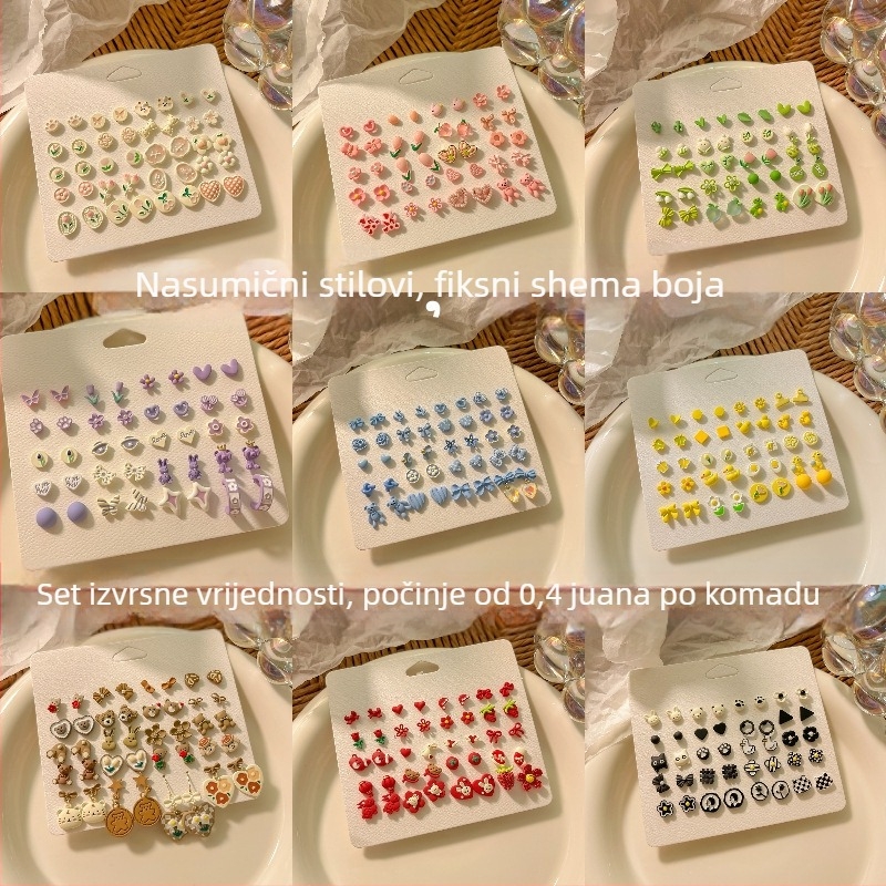 Naušnice Miyou – legura; obrada: kapanje ulja; stil: japanski i korejski; oblici: srce, cvijet, listovi, geometrijski