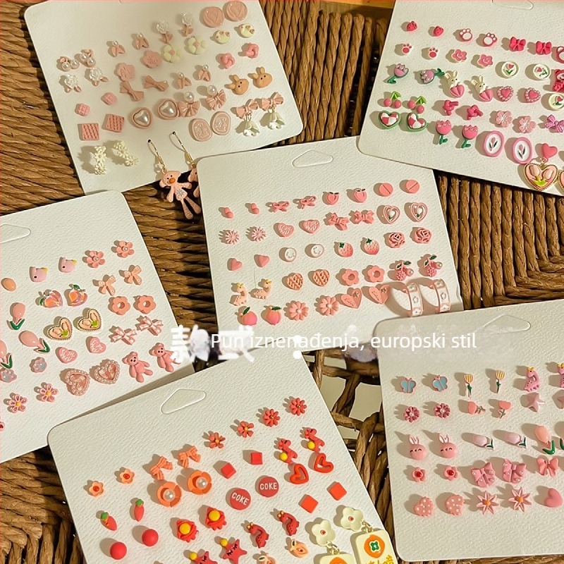 Naušnice Miyou – legura; obrada: kapanje ulja; stil: japanski i korejski; oblici: srce, cvijet, listovi, geometrijski