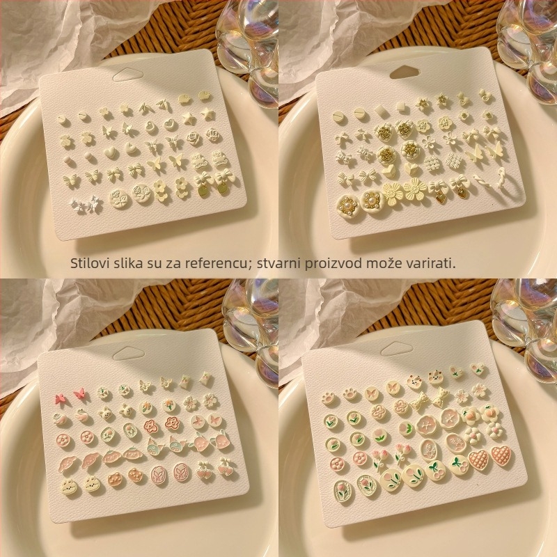 Naušnice Miyou – legura; obrada: kapanje ulja; stil: japanski i korejski; oblici: srce, cvijet, listovi, geometrijski