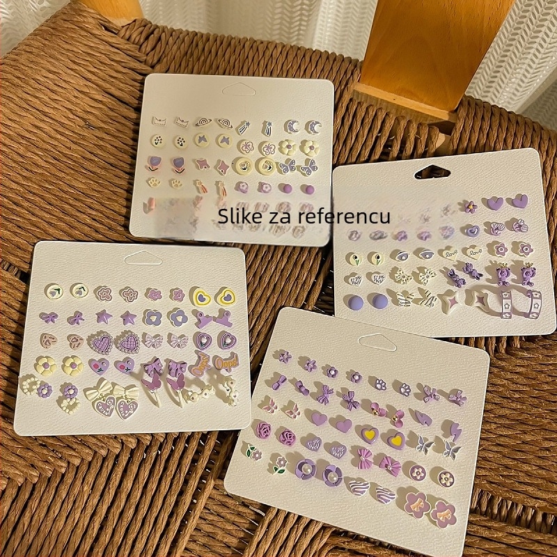 Naušnice Miyou – legura; obrada: kapanje ulja; stil: japanski i korejski; oblici: srce, cvijet, listovi, geometrijski