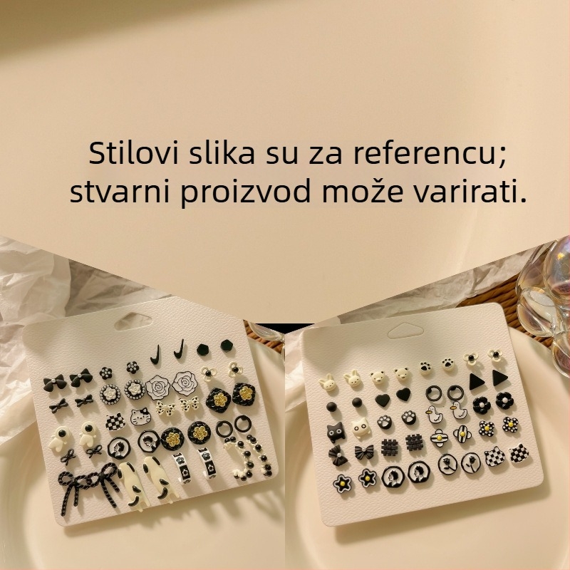 Naušnice Miyou – legura; obrada: kapanje ulja; stil: japanski i korejski; oblici: srce, cvijet, listovi, geometrijski