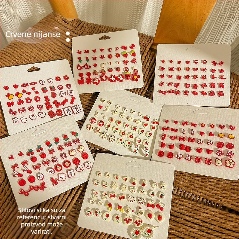 Naušnice Miyou – legura; obrada: kapanje ulja; stil: japanski i korejski; oblici: srce, cvijet, listovi, geometrijski