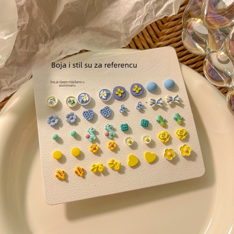 Naušnice Miyou – legura; obrada: kapanje ulja; stil: japanski i korejski; oblici: srce, cvijet, listovi, geometrijski