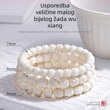 Bodhi narukvica s 22 perlama, promjera 10 mm, keramički izgled, unisex