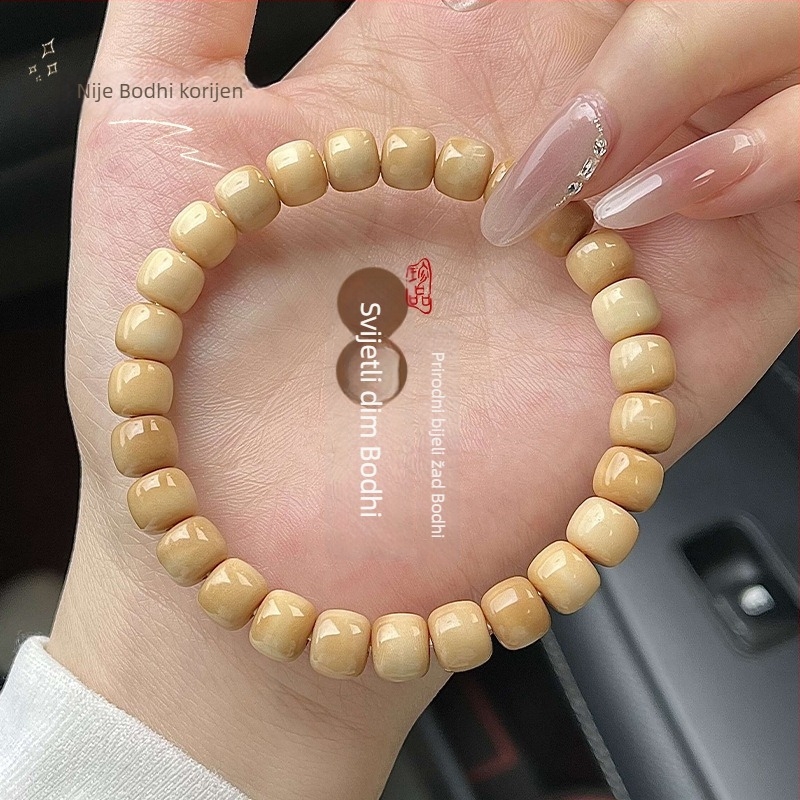 Bodhi narukvica s 22 perlama, promjera 10 mm, keramički izgled, unisex