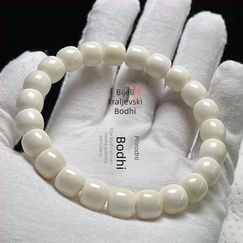 Bodhi narukvica s 22 perlama, promjera 10 mm, keramički izgled, unisex