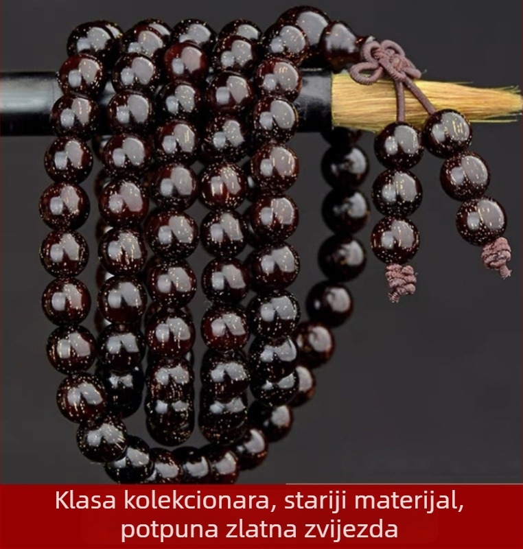 Unisex narukvica s 108 perli od drveta malog lišća zitan, ružarijanska narukvica, proljeće 2023 izdanje